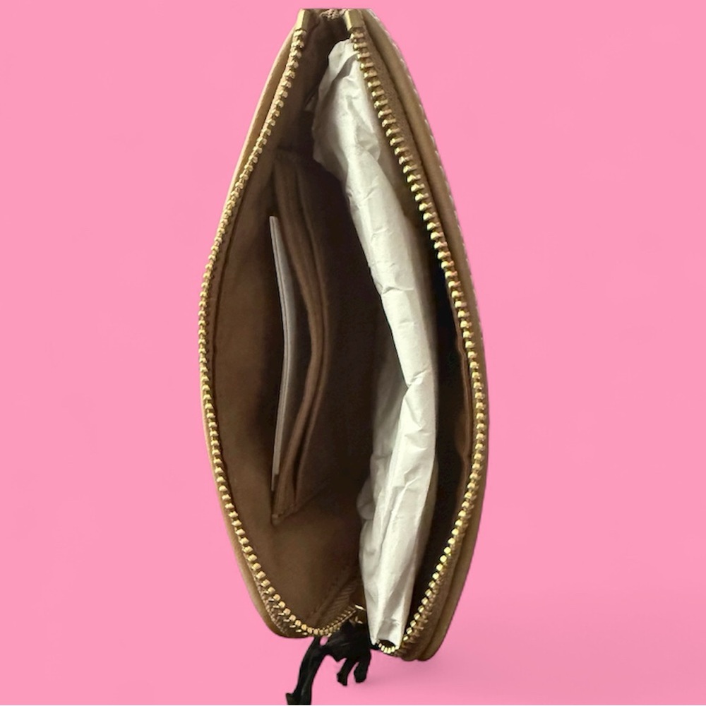 COACH 💕 Corner Zip Wristlet Wallet with Pink & Green Plaid Print - Picture 6 of 7